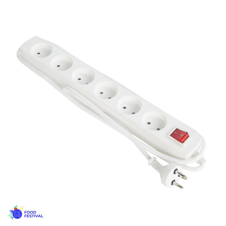 Forl�ngerledning (6 stik DK/230V)