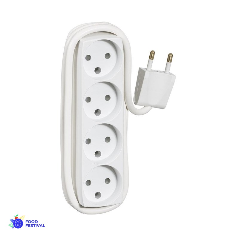 Forl�ngerledning - 5 m (4 stik DK/230V) 