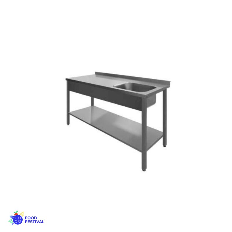 St�lk�kkenbord med vask (koldt/varmt vand)