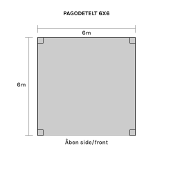 Pagodetelt - 6x6 m (36 m2)