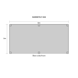 Rammetelt - 3x6 m (18 m2)