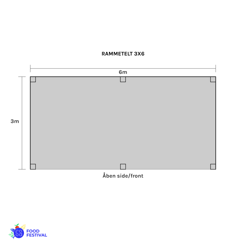 Rammetelt - 3x6 m (18 m2)