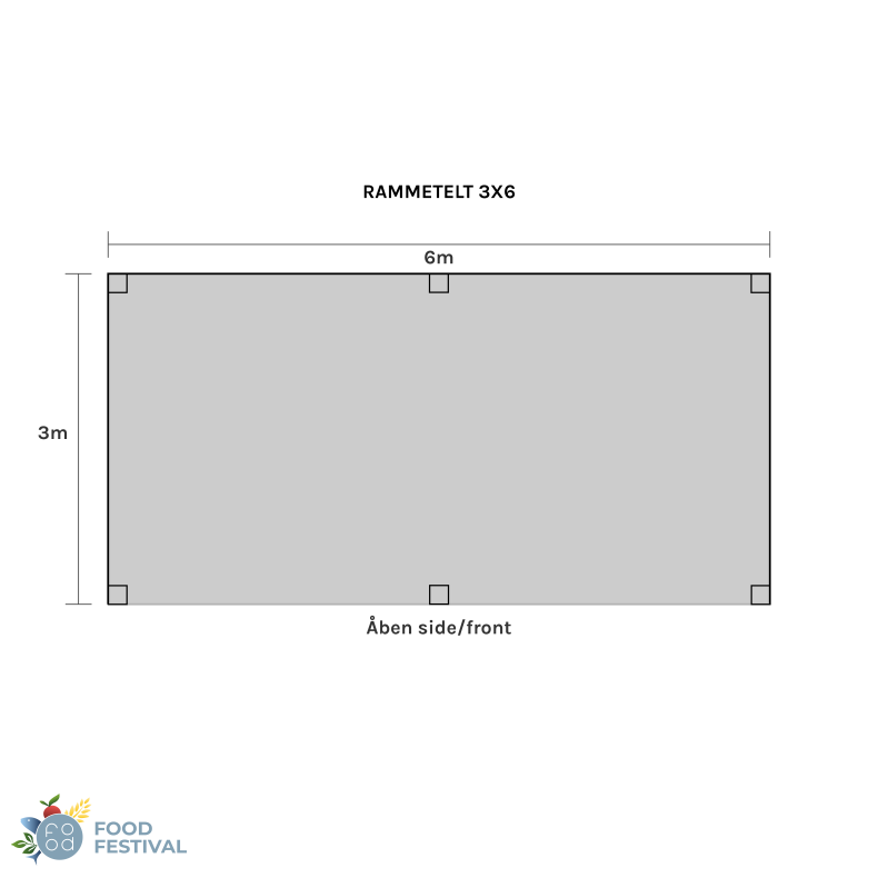 Rammetelt - 3x6 m (18 m2)