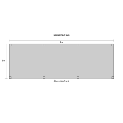 Rammetelt - 3x9 m (27 m2)