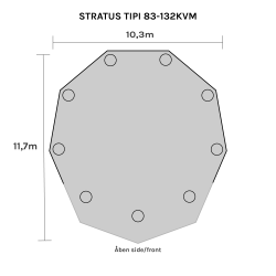 Tipi - Stor (83-132 m2)