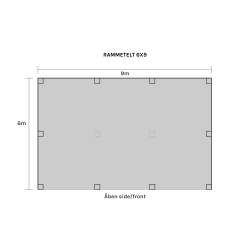 Rammetelt - 6x9 m (54 m2)