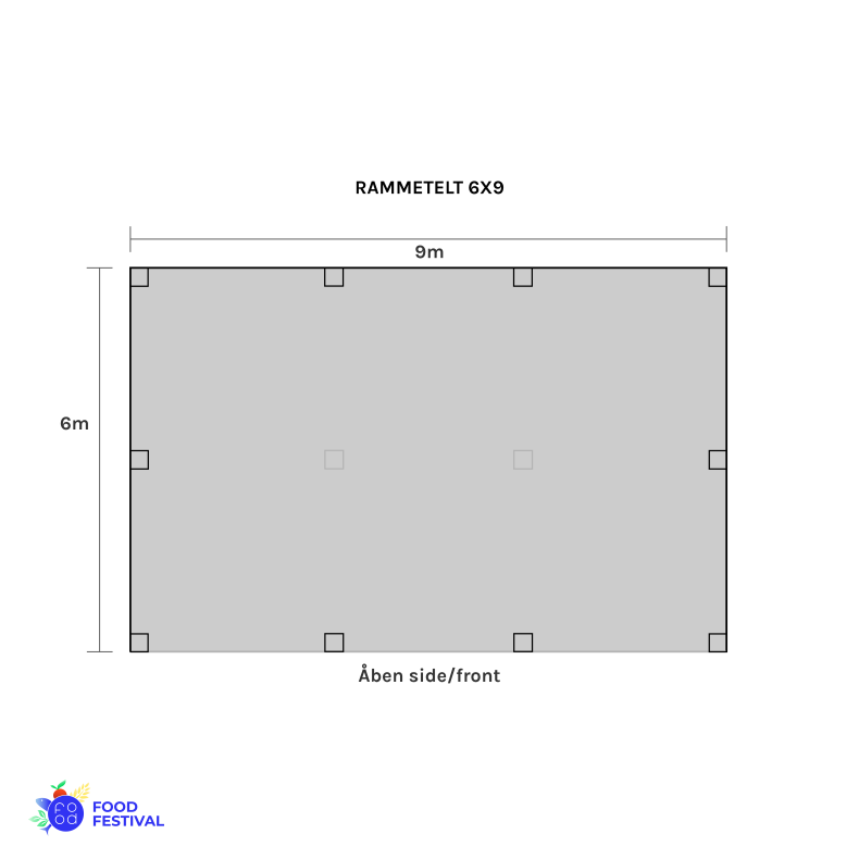 Rammetelt - 6x9 m (54 m2)